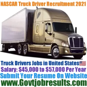 NASCAR Truck Driver Recruitment 2021-22