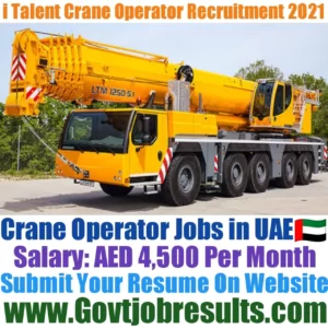 I Talent Crane Operator Recruitment 2021-22