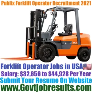 Publix Forklift Operator Recruitment 2021-22