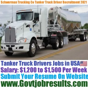 Schwerman Trucking Co Tanker Truck Driver Recruitment 2021-22