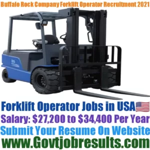 Buffalo Rock Company Forklift Operator Recruitment 2021-22
