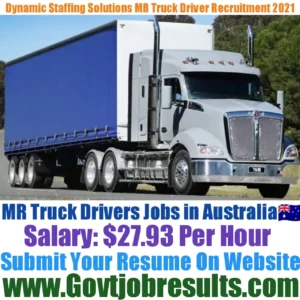 Dynamic Staffing Solutions MR Truck Driver Recruitment 2021-22
