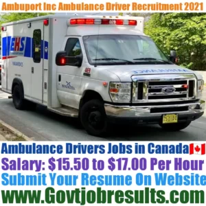 Ambuport Inc Ambulance Driver Recruitment 2021-22