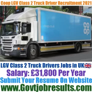 Coop LGV Class 2 Truck Driver Recruitment 2021-22
