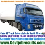 Worldwide Hospitality Training Institute Code 10 Truck Driver Recruitment 2021-22