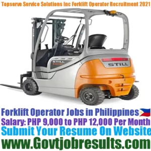 Topserve Service Solutions Inc Forklift Operator Recruitment 2021-22
