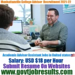 Manhattanville College Advisor Assistant Recruitment 2021-22
