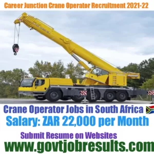Career Junction Crane Operator Recruitment 2021-22