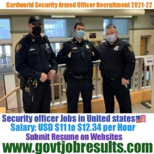 Gardaworld Security Armed Officer Recruitment 2021-22