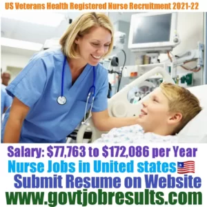 US veterans Health Registered Nurse Recruitment 2021-22