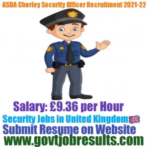 ASDA Chorley Security Officer Recruitment 2021-22