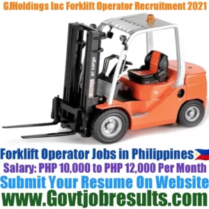 GJHoldings Inc Forklift Operator Recruitment 2021-22