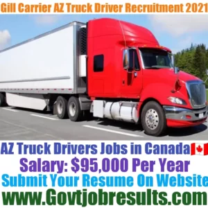 Gill Carrier AZ Truck Driver Recruitment 2021-22