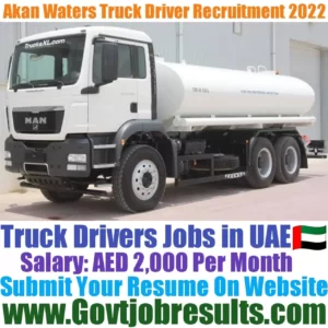 Akan Waters Truck Driver Recruitment 2022-23