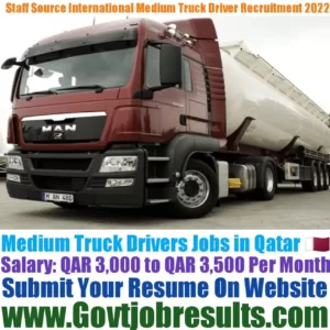 Staff Source International Medium Truck Driver Recruitment 2022-23