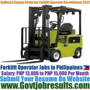 RytMatch Supply Chain Inc Forklift Operator Recruitment 2022-23