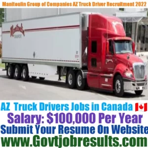 Manitoulin Group of Companies AZ Truck Driver Recruitment 2022-23