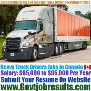Burgessville Grain and Feed Inc Truck Driver Recruitment 2022-23