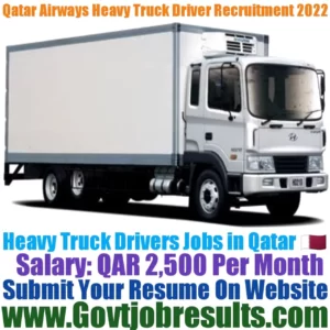 Qatar Airways Heavy Truck Driver Recruitment 2022-23