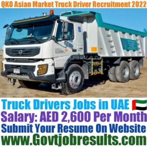 QKO Asian Market Truck Driver Recruitment 2022-23