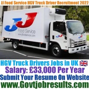 JJ Food Service HGV Truck Driver Recruitment 2022-23