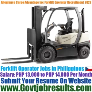 Allegiance Cargo Advantage Inc Forklift Operator 2022-23