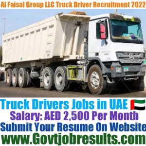 Al Faisal Group LLC Heavy Truck Driver Recruitment 2022-23