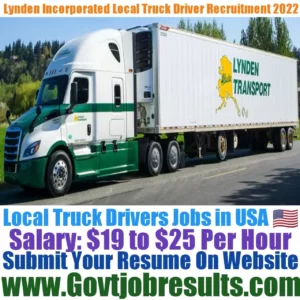 Lynden Incorporated Local Truck Driver Recruitment 2022-23