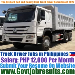 The Orchard Golf and Country Club Truck Driver Recruitment 2022-23