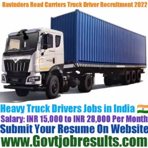 Ravindera Road Carriers Truck Driver Recruitment 2022-23