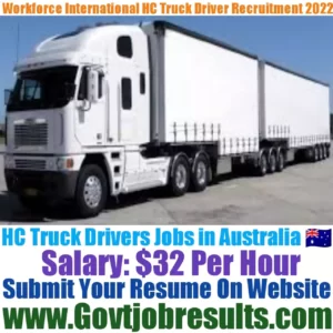 Workforce International HC Truck Driver Recruitment 2022-23
