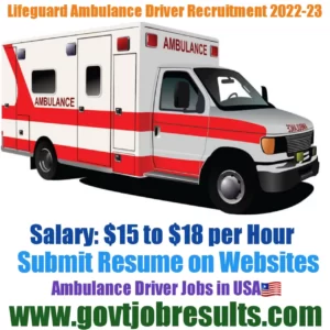 Lifeguard Ambulance Driver Recruitment 2022-23
