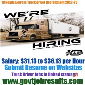 10 Road Express HGV Truck Driver Recruitment 2022-23