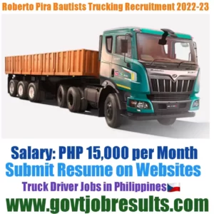 Roberto Pira Bautista Truck Driver Recruitment 2022-23