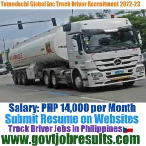 Tomodachi Global Inc Truck Driver Recruitment 2022-23
