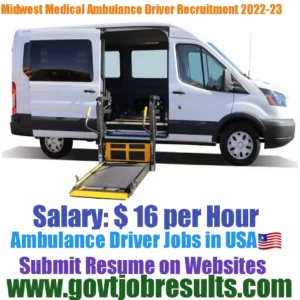 Midwest Medical Ambulance Driver Recruitment 2022-23