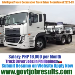 Intelligent Touch Corporation Truck Driver Recruitment 2022-23