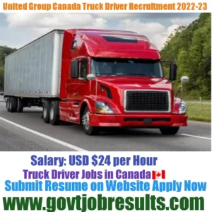 United Group Canada Truck Driver Recruitment 2022-23
