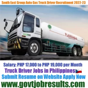 South East Auto Gas Truck driver Recruitment 2022-23