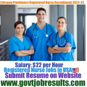 Lifespan Providence Nurse Recruitment 2022-23