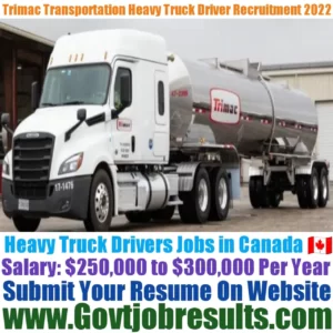 Trimac Transportation Heavy Truck Driver Recruitment 2022-23