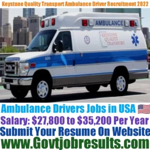 Keystone Quality Transport Ambulance Driver Recruitment 2022-23