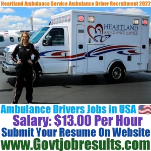 Heartland Ambulance Service Ambulance Driver Recruitment 2022-23