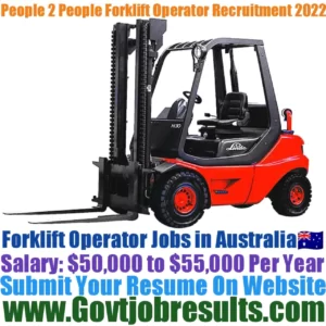 People 2 People Forklift Operator Recruitment 2022-23