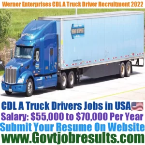 Werner Enterprises CDL A Truck driver Recruitment 2022-23