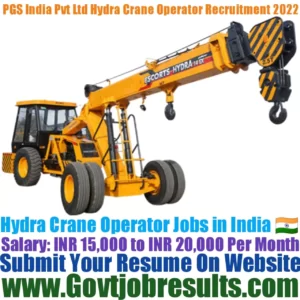 PGS India Pvt Ltd Hydra Crane Operator Recruitment 2022-23