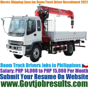 Moreta Shipping Lines Inc Boom Truck Driver Recruitment 2022-23