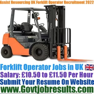 Assist Resourcing UK Forklift Operator Recruitment 2022-23