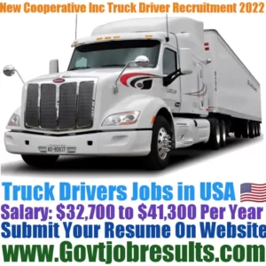 New Cooperative Inc Truck Driver Recruitment 2022-23