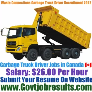 Waste Connections Garbage Truck Driver Recruitment 2022-23